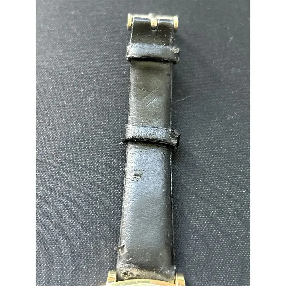Gold Tone Black Band Women’s Quartz Watch